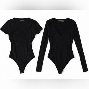 BUNDLE Naked Wardrobe Black V-Neck Bodysuit